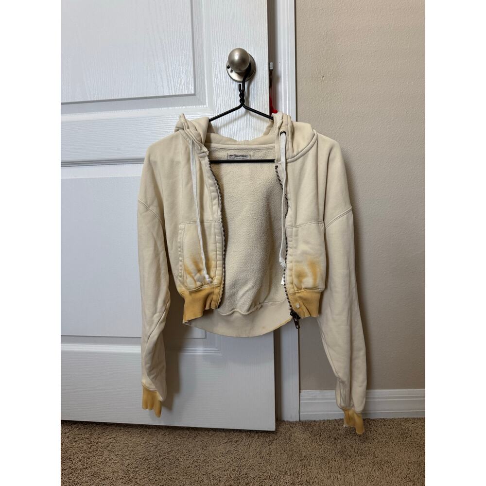 Free People Cropped Full Zip Hoodie